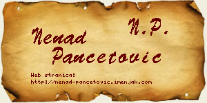 Nenad Pančetović vizit kartica